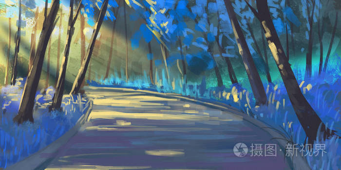 自然森林公园 小说背景 概念艺术 真实的插图 电子游戏数字cg艺术作品 自然风景 照片 正版商用图片15d6df 摄图新视界