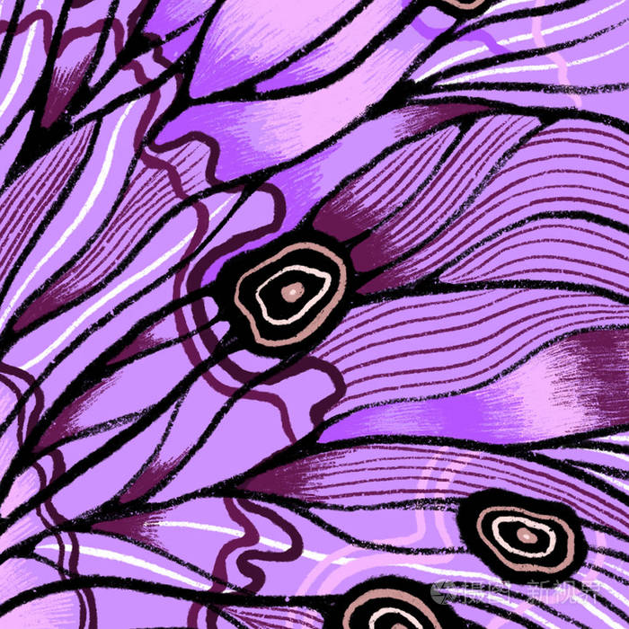 蝴蝶翅膀背景与纹理和细节. 宏观绘画细节. 手绘插图