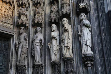 科隆大教堂雕像北莱茵威斯特伐利亚德国欧洲