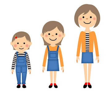 女孩成长/巩固女孩的成长过程.照片