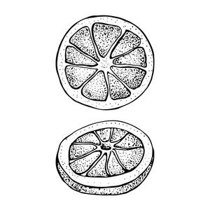 在白色背景查出的普通话橙色, 橘子, 石灰查出.详细的素食照片
