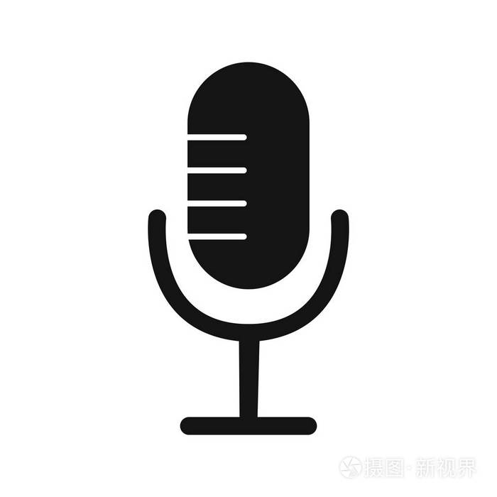 麦克风标志图标矢量插图的个人和商业用途
