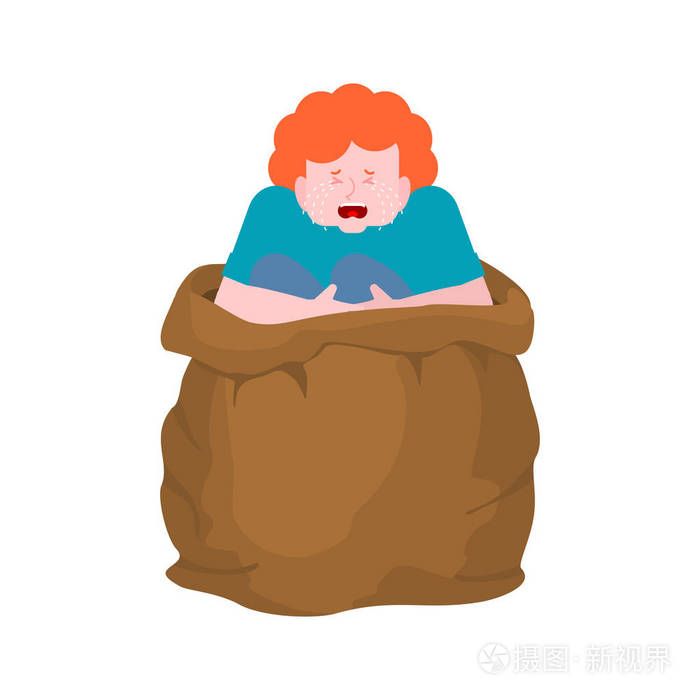 包里的坏孩子.害怕的孩子.淘气的孩子在床上.克拉姆普