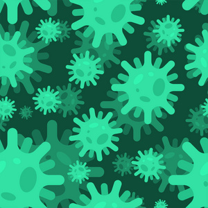 病毒模式无缝。细菌背景。细胞疾病装饰。流行病纹理