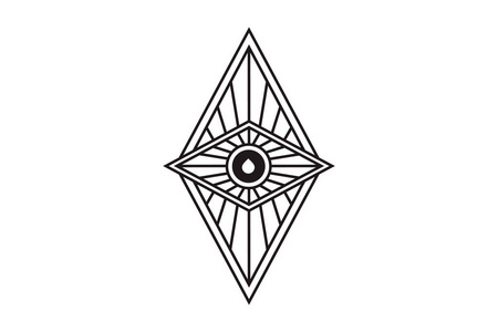 哲学海报神秘的几何符号.线性炼金术,神秘,哲学标志.