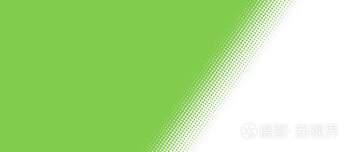 绿色空白横幅与对角线渐变颜色过渡到白色