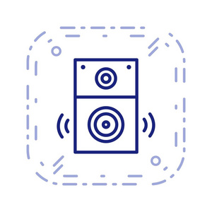 扬声器标志图标矢量插图的个人和商业用途。