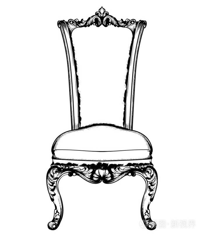 巴洛克式豪华椅.皇家风格的装饰.维多利亚时代的装饰品刻有.