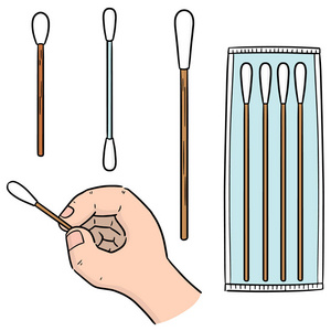 棉签矢量集组织纸的矢量集向量集的温度计卡通护士设置的手绘有趣的脸