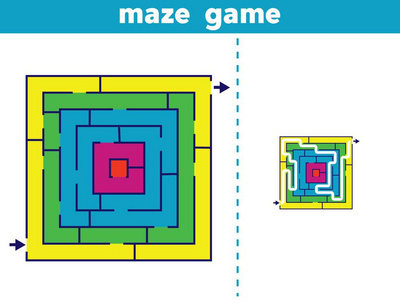 迷宫。 儿童迷宫游戏。 矢量图。