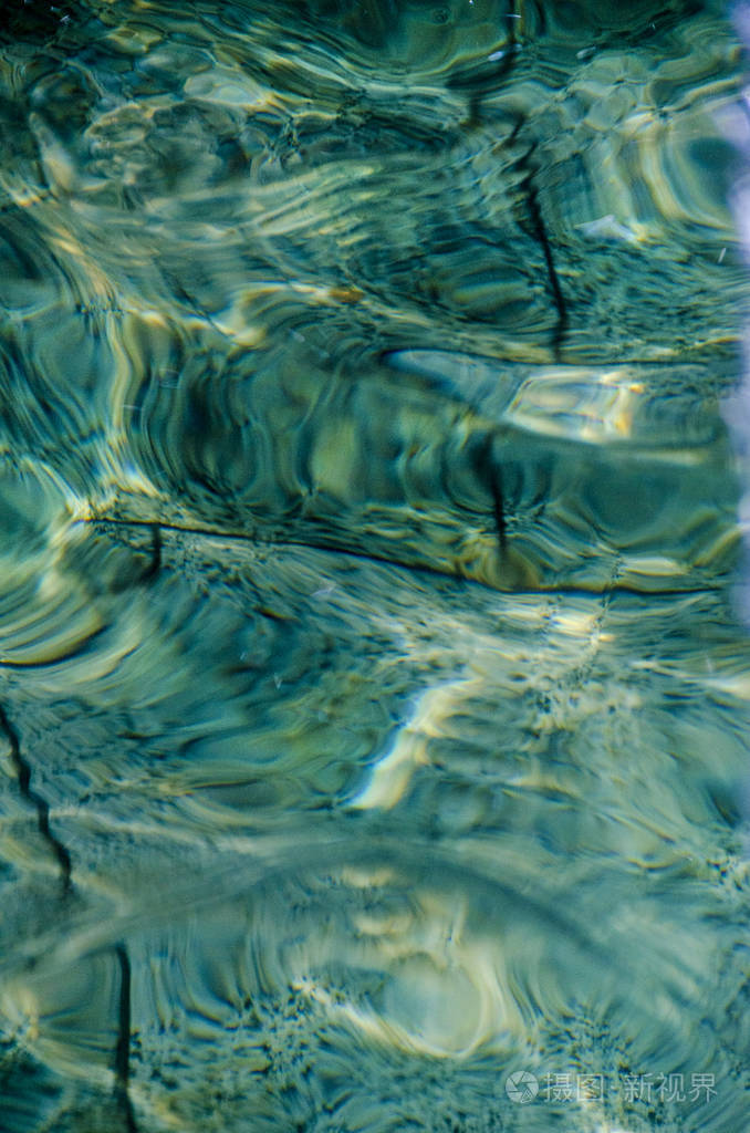 美丽而原始的纹理复杂的难以理解的原始的有趣的纹理图案和水面和涟漪