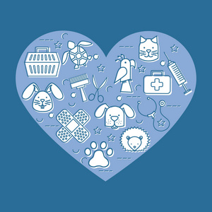 心脏与宠物商店设置图标