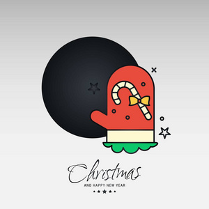 圣诞快乐卡，带有创意设计和光线背景矢量