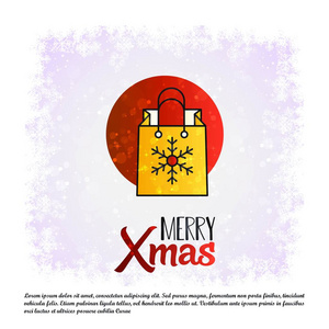 带有创意设计和浅色背景的圣诞快乐卡
