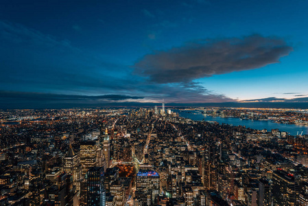 纽约市曼哈顿夜景