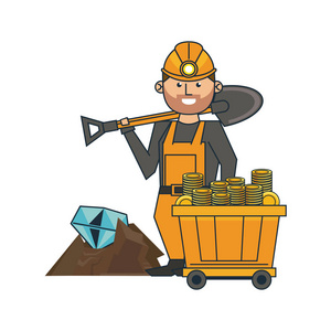 采矿和工作者动画片照片