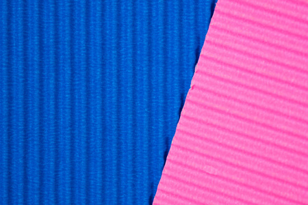 蓝色和粉红色瓦楞纸纹理用于背景。 生动的颜色与复制空间，以添加文本或对象。