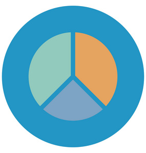 或编辑白上孤立的饼形图图图饼图颜色矢量图标可编辑矢量馅饼图表设计