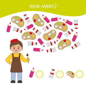 卡通艺术家和绘画.照片