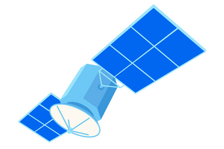 五颜六色的卡通通信卫星照片