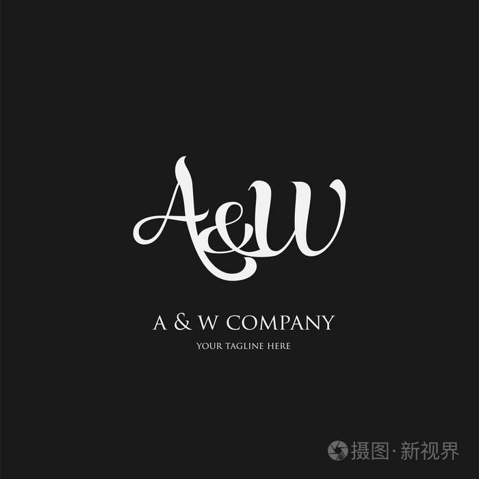 名片模板矢量的标志联合aw