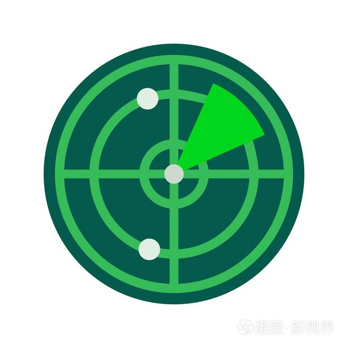 雷达矢量图标标志图标矢量插图个人和商业用途