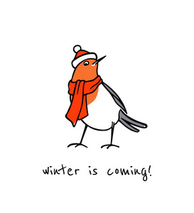 手绘知更鸟照片