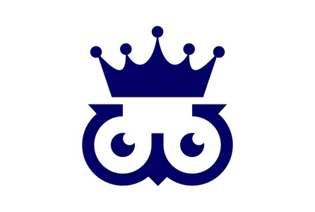 国王猫头鹰标志图标矢量猫头鹰智慧矢量标志设计猫头鹰 logo 设置.
