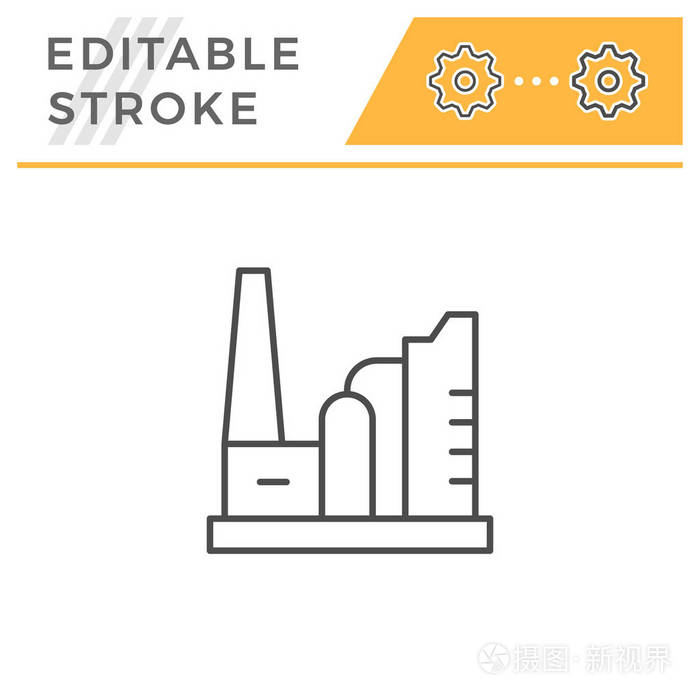 工业厂房线图标