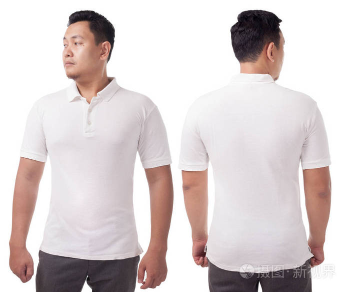 下载小样发票合同问题/举报特写的年轻男子身体在空黑色 t恤, 在白色