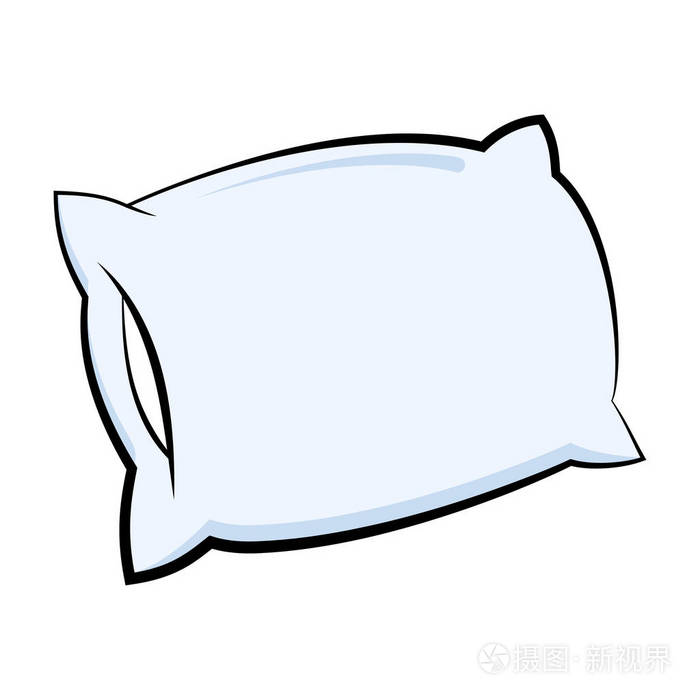 插画 枕头图标隔离在白色背景上. 睡觉和休息. 矢量插图.eps