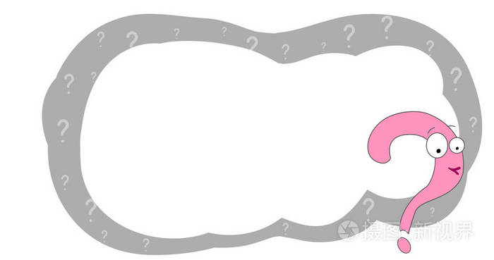 带有问号的矢量横幅. 文本框架. 横幅的框架. 卡通框架的文本.插画-正