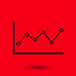 图表图标。 图表符号。 平面设计风格。