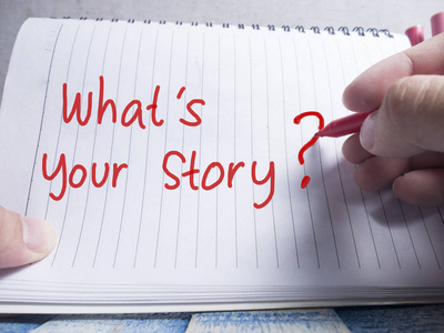 你的故事是什么，商业动机，励志名言，单词，排版，概念
