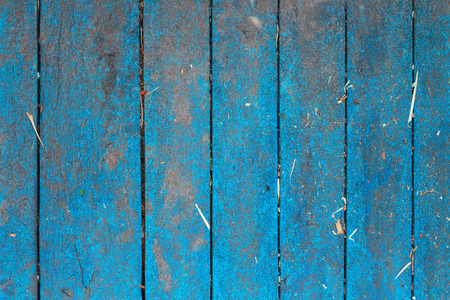 蓝色木材的背景。 蓝木色背景
