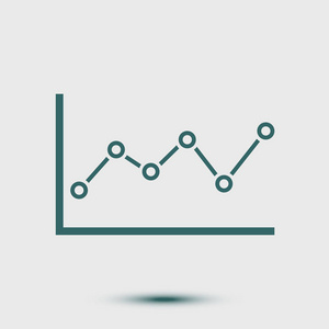 图表图标。 图表符号。 平面设计风格。