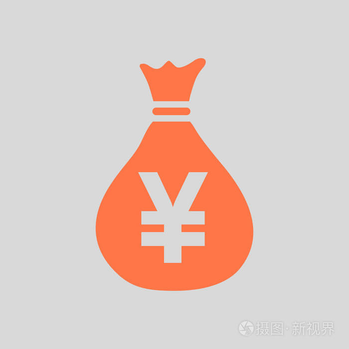 日元日元日元汇率泡沫符号。 平面设计风格。
