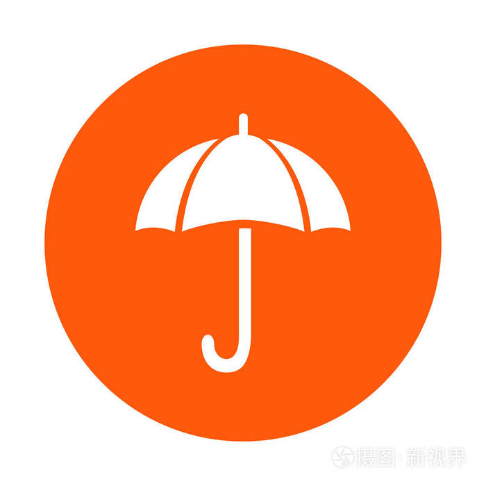 雨伞标志图标防雨标志平面设计风格