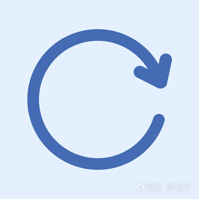 圆形箭头符号矢量图标向右移动的箭头