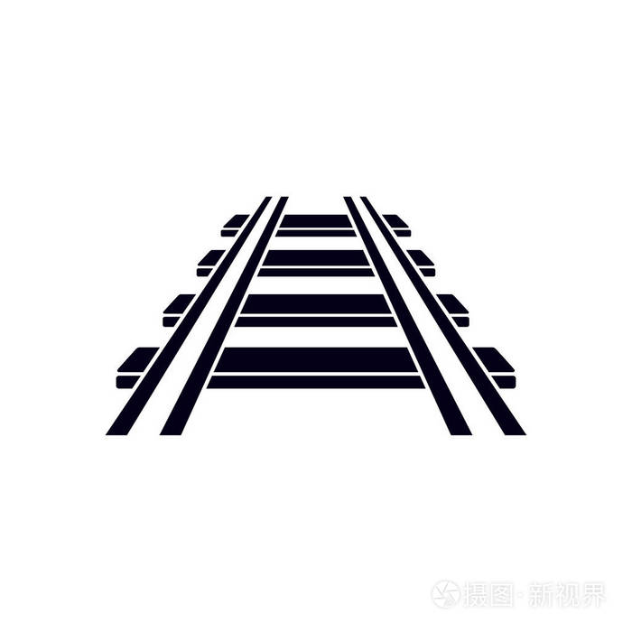 铁路图标火车标志轨道道路符号