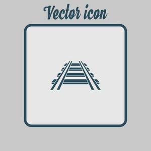铁路图标。 火车标志。 轨道道路符号。