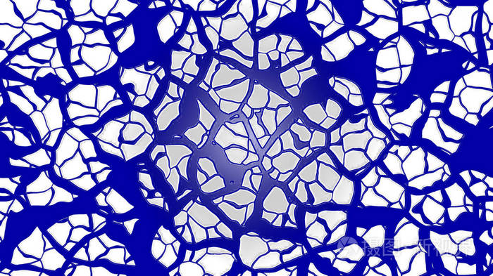艺术交错线条纹理蓝色图案抽象线背景蓝色蜘蛛网效果壁纸电线墙纸
