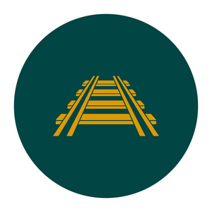 火车标志. 轨道道路符号.插画