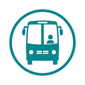 公共汽车图标校车标志国际旅游交通舒适的车辆