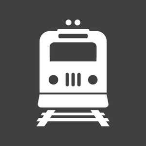 火车图标. 地铁符号. 火车站标志.照片