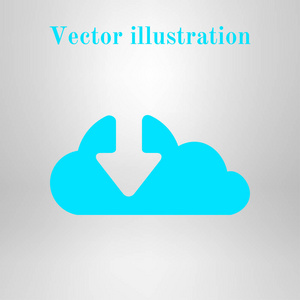 从云图标下载..上传按钮。加载符号。
