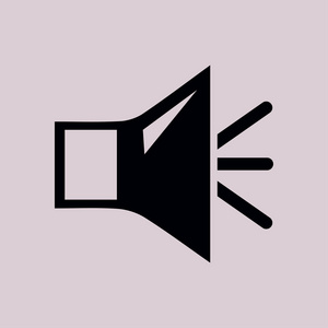 扬声器音量标志图标.声音符号.平面设计风格.照片