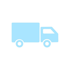 送货卡车标志图标。货车标志。发货及免费送货..平的风格。矢量。