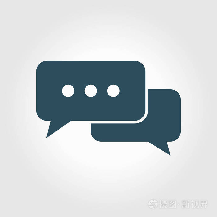 对话框向量插图图标.平面设计风格.