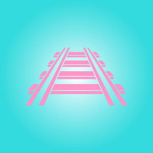 铁路图标。列车标志。轨道道路标志。